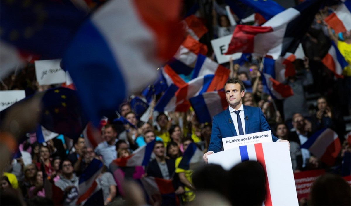 Emmanuel Macron, en plena campanya