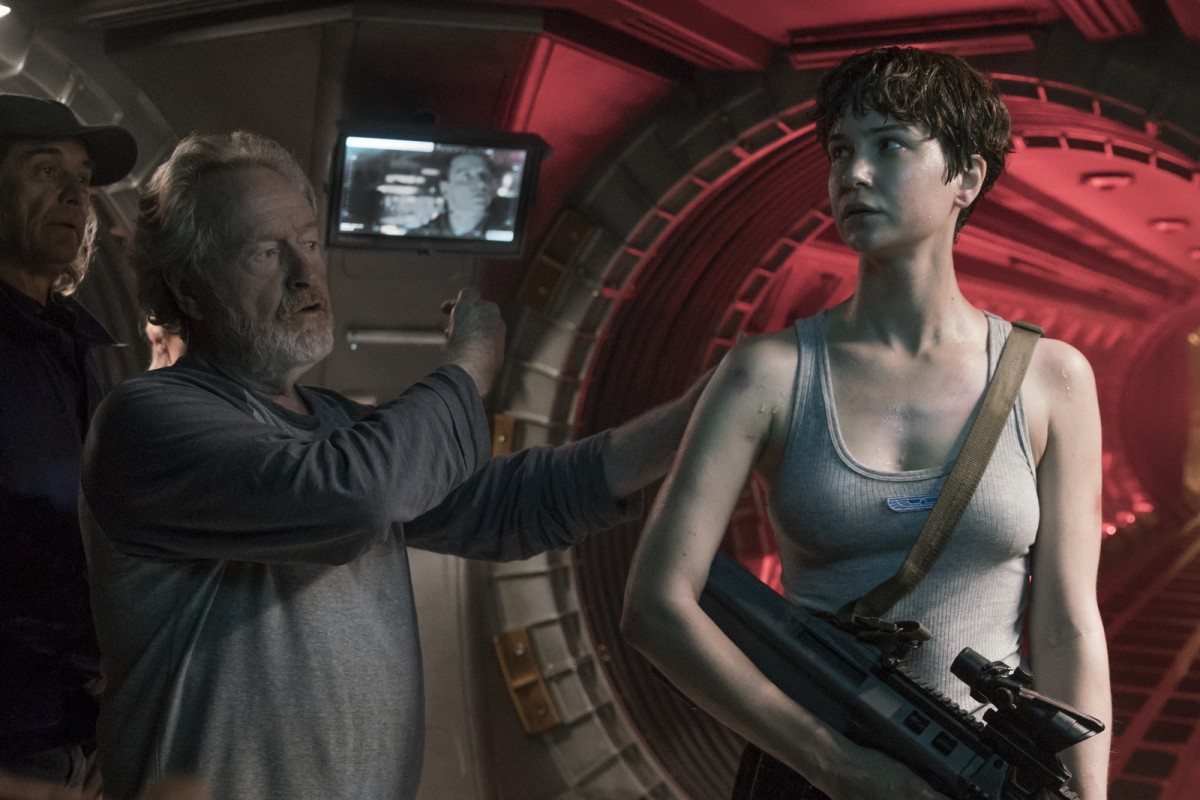 Ridley Scott, en un moment del rodatge d'«Alien: Covenant»