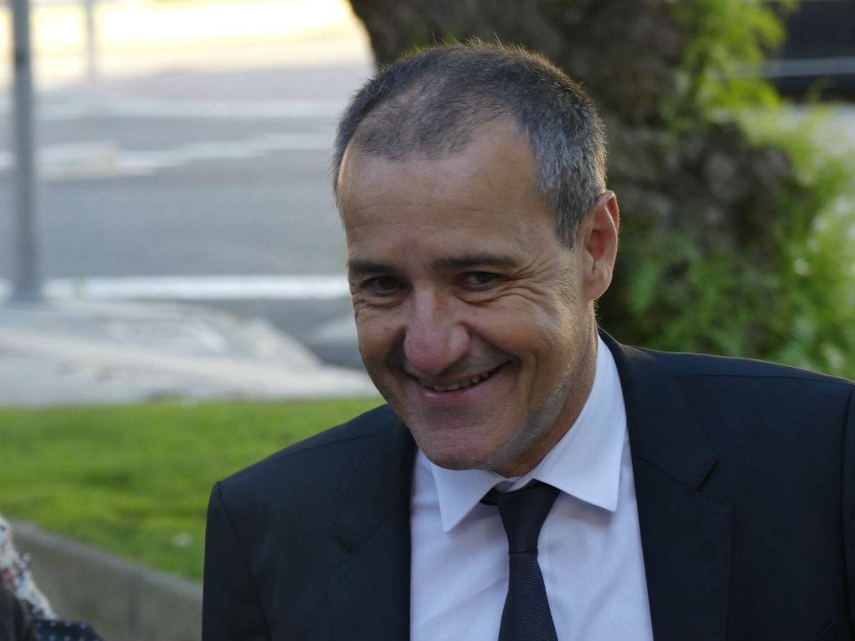 Jean-Guy Talamoni , president de l'Assemblea de Còrsega, durant la seva visita a Tarragona 