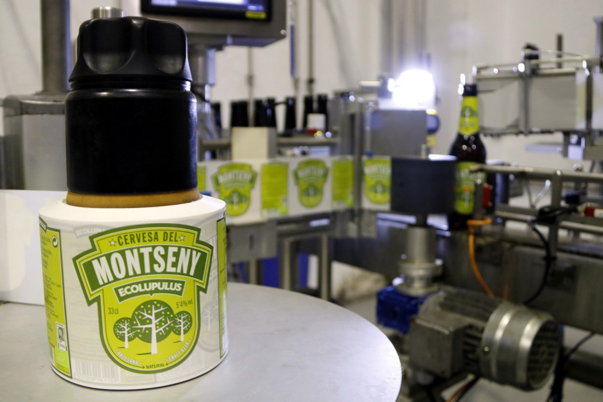 Zona d'embotellament de la cervesera del Montseny, en una imatge d'arxiu