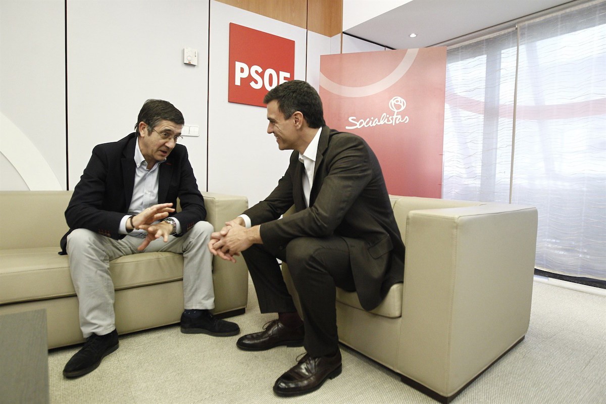 Pedro Sánchez amb Patxi López, en una imatge d'arxiu