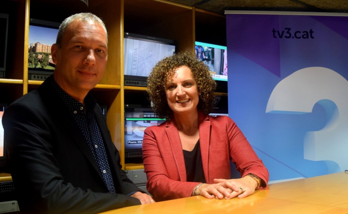 David Bassa i Carolina Gili, a la delegació de TV3 a Lleida