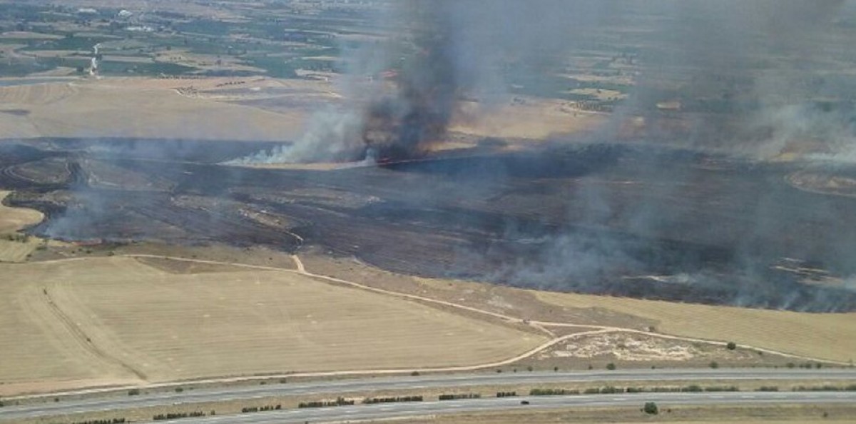 Imatge de l'incendi d'Artesa de Lleida