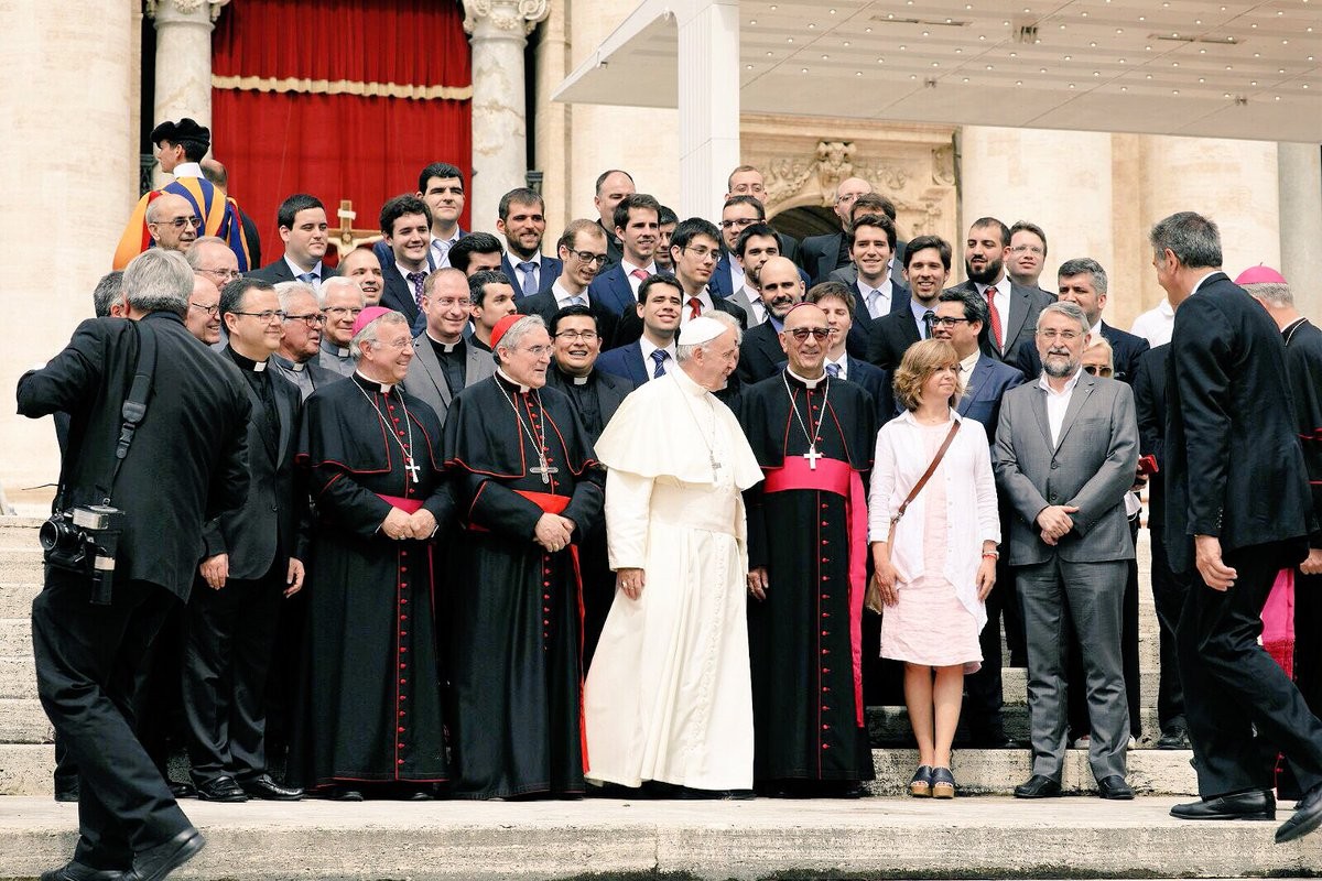 El Papa, amb representants catalans. 