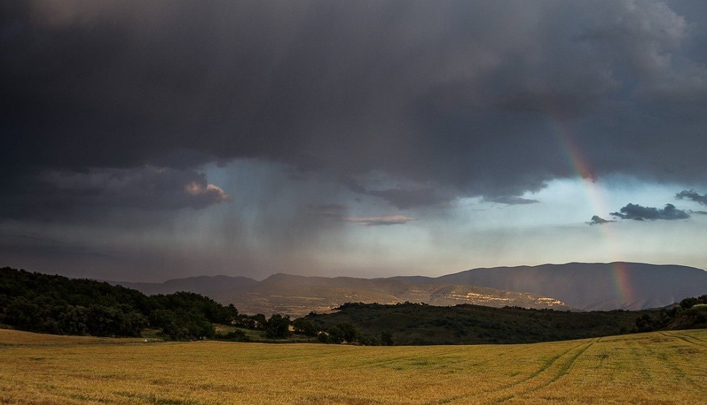 Imatge d'arxiu de pluja al Pallars.