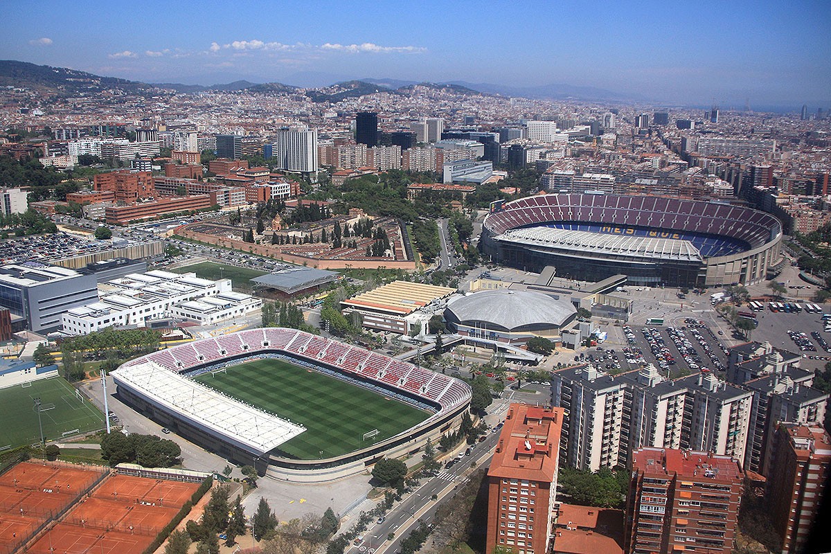 Imatge aèria de l'àmbit del Camp Nou