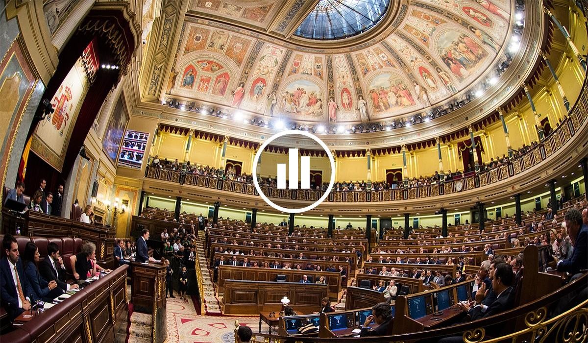 Panoràmica del Congrés dels Diputats en ple debat d'investidura
