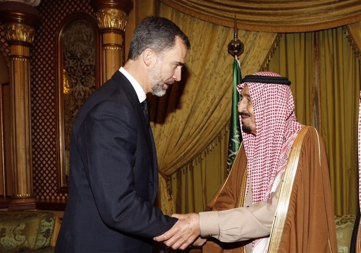 El rei saudita Salman amb Felip VI.