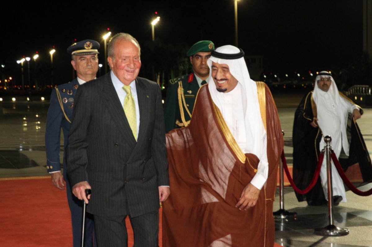 Joan Carles I, amb el rei de l'Aràbia Saudita