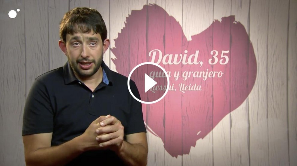 David Escur, de Llessui, al programa First Dates de Cuatro