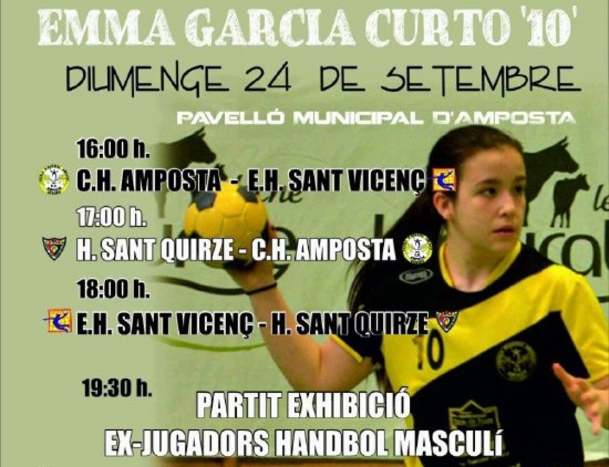 Imatge del cartell que anuncia el torneig d'homenatge a l'Emma Garcia