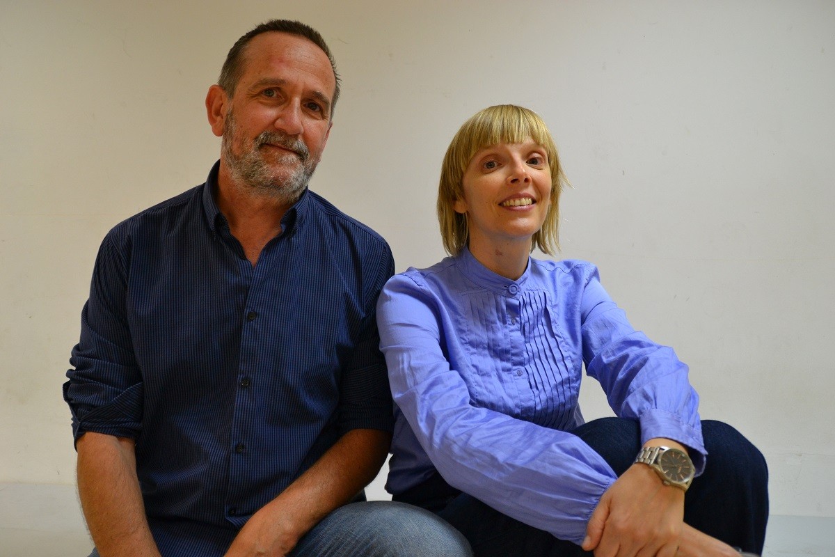 Enric Miró i Marta Bou, representants de Punt i Seguit al Premi de l'any passat.