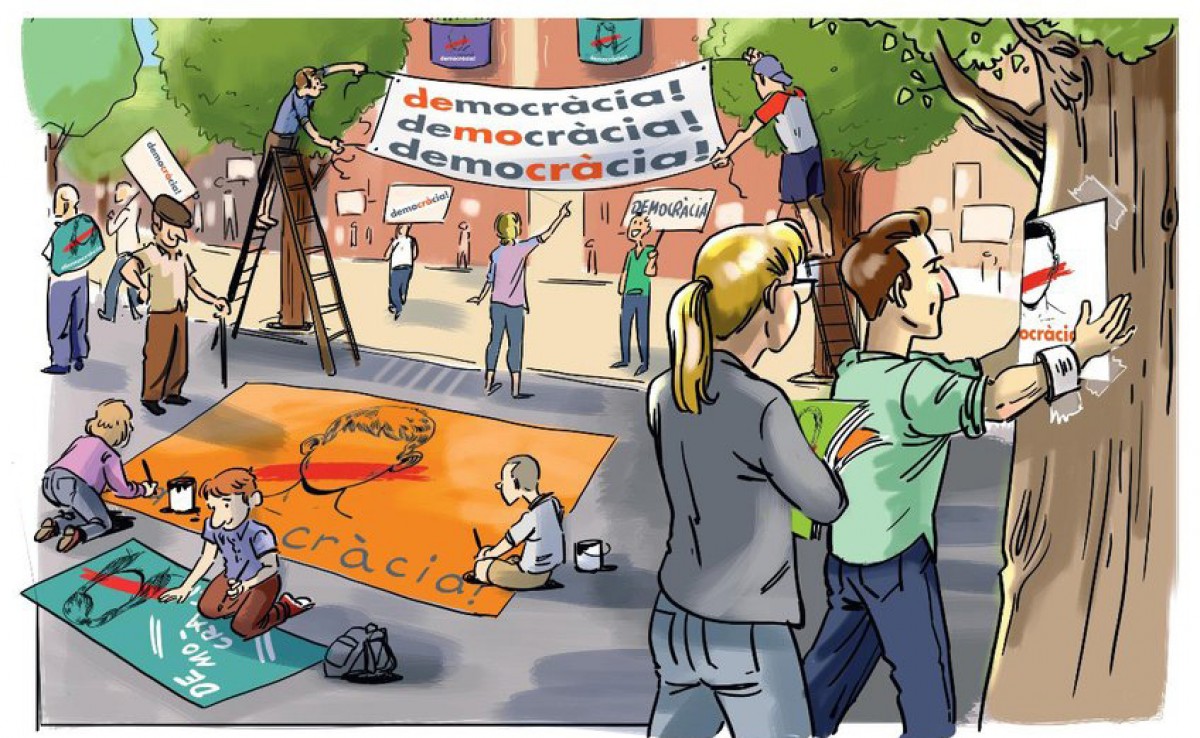 Cartell de la Marató per la Democràcia