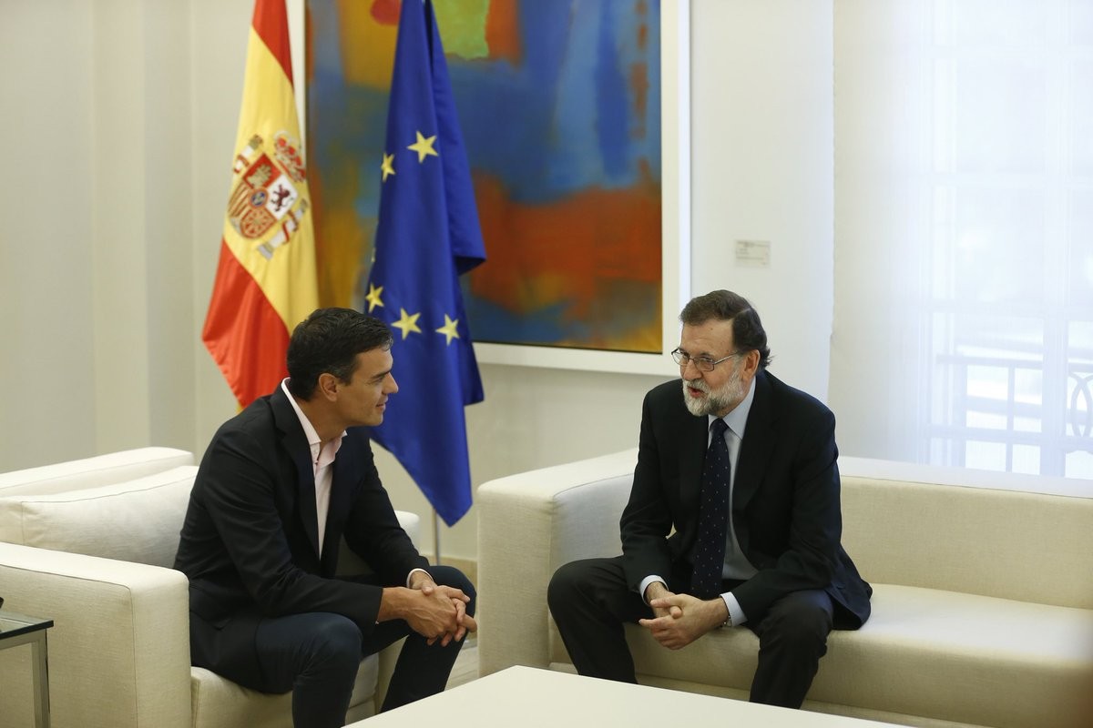 Mariano Rajoy i Pedro Sánchez, reunits a la Moncloa