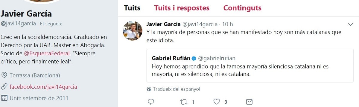 La polèmica piulada de Javi García.