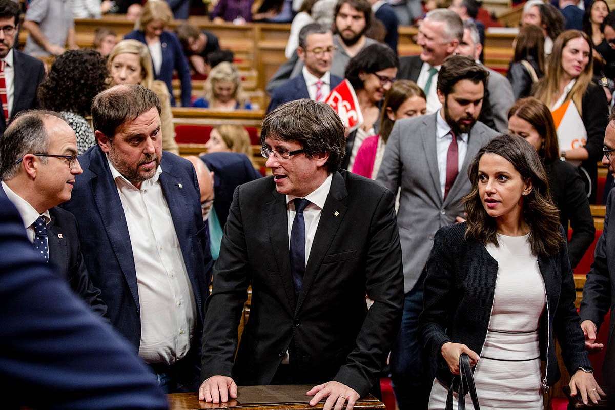 Carles Puigdemont, durant el consell nacional extraordinari del PDECat