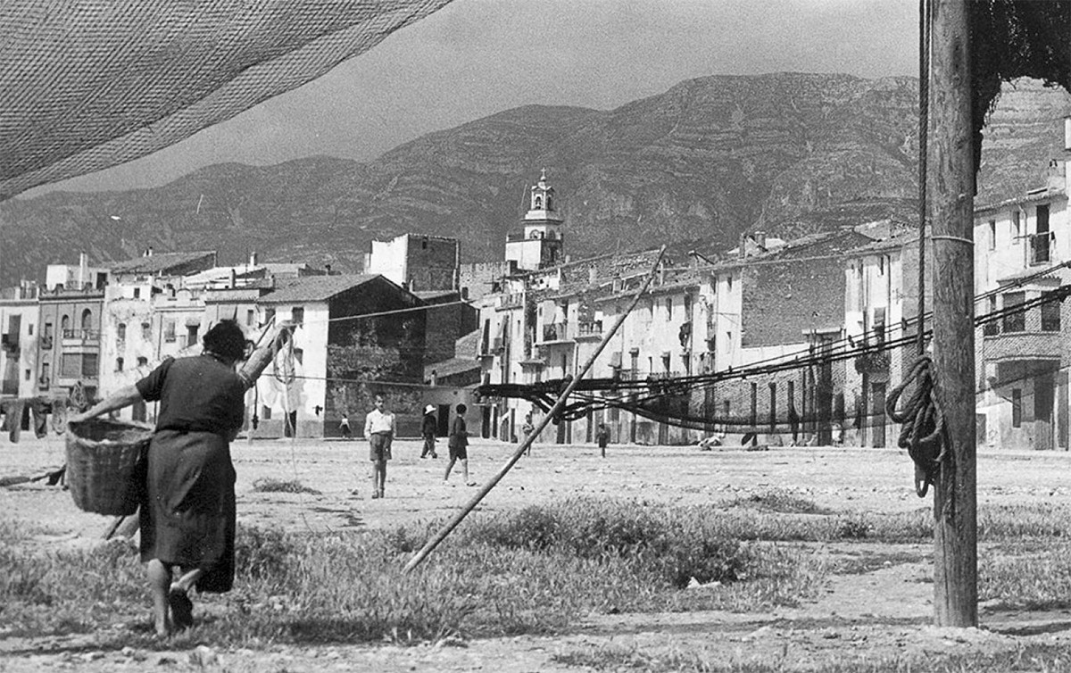 La façana marítima de la Ràpita a principis del segle passat. 