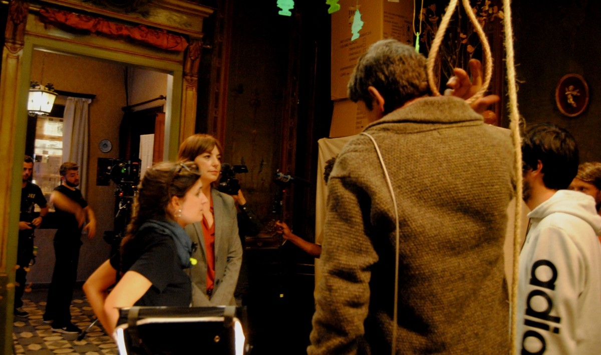 Àgata Roca i Albert Ribalta durant el rodatge de «7 raons per fugir»