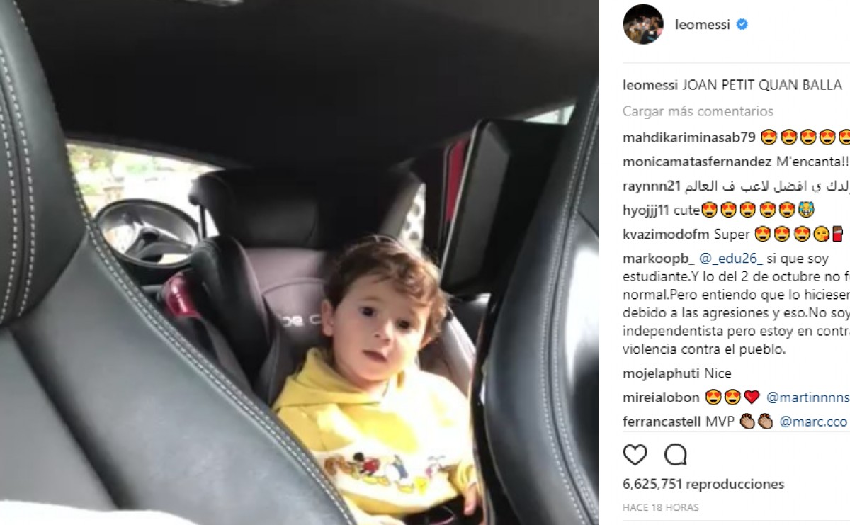 La publicació de Leo Messi a Instagram