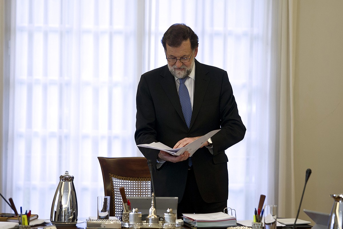Mariano Rajoy en el consell de ministres sobre el 155