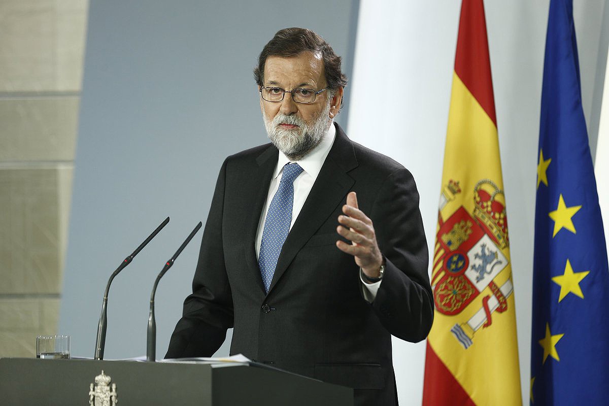 Mariano Rajoy quan ha anunciat les primeres mesures del 155, imatge d'arxiu