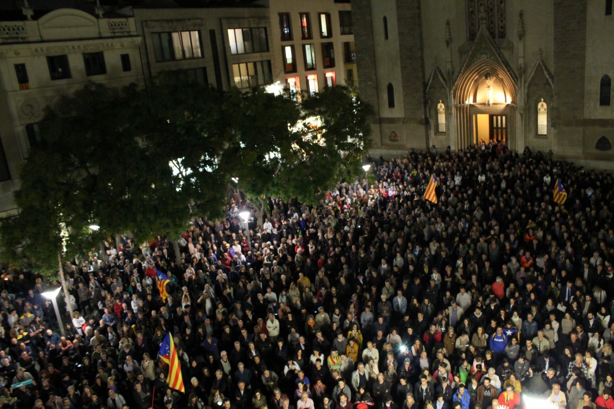 La plaça Sant Roc ha tornat a ser centre de reunió de manifestants