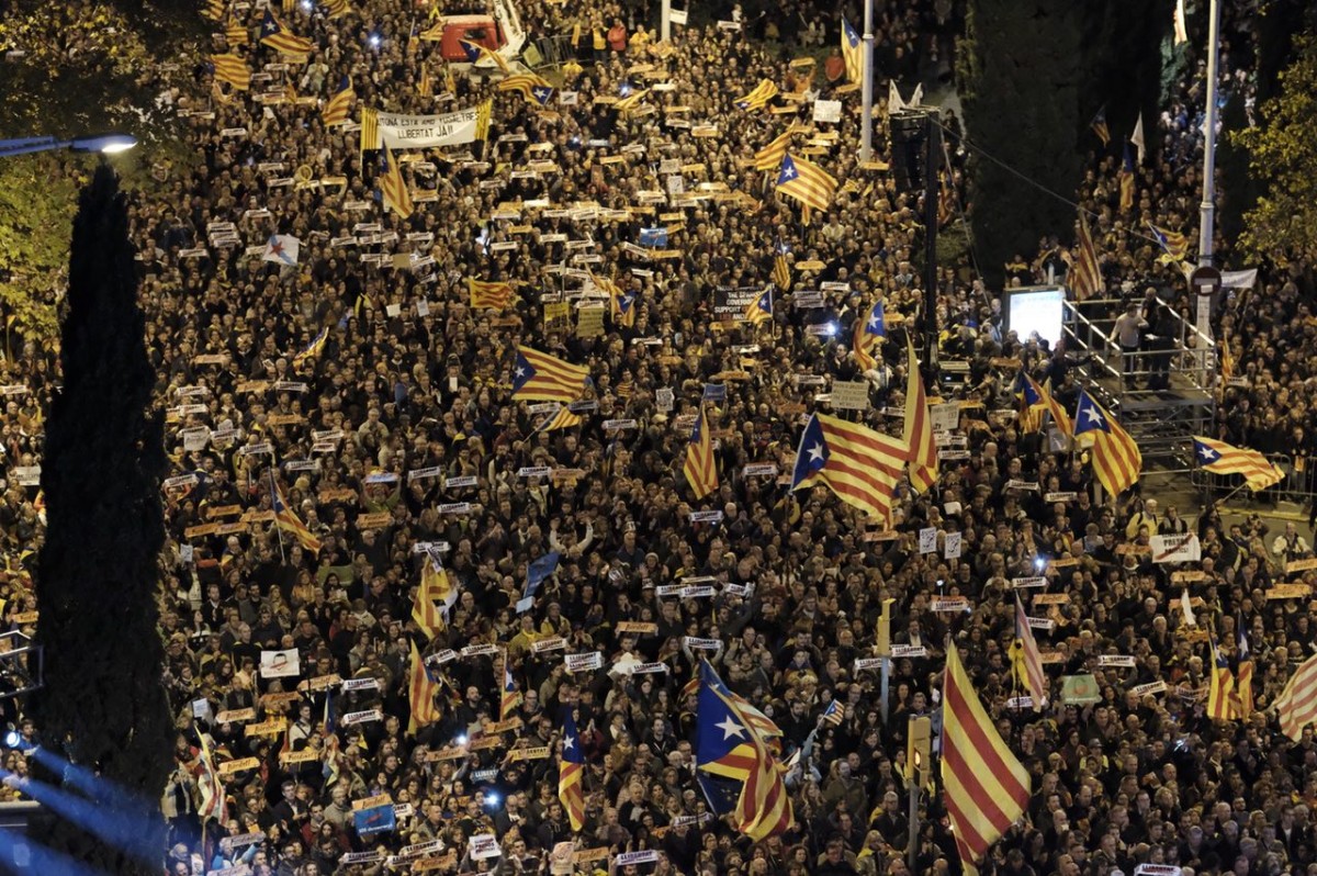 Manifestació a Barcelona pels presos polítics