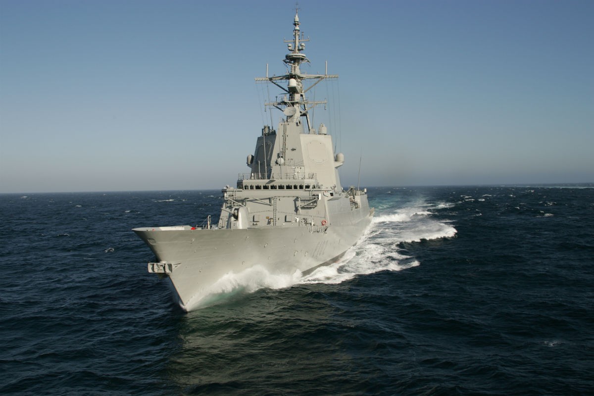 La fragata  de l'armada espanyola 'Almirante Juan de Borbón'