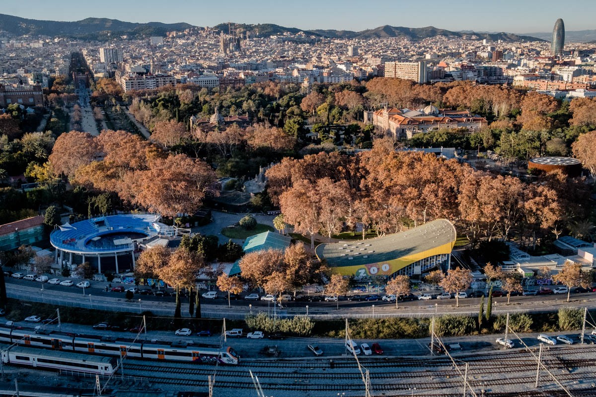 Vista aèria del Parc de la Ciutadella.