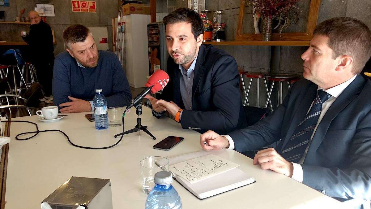 Cristian Sánchez, Pol Gibert i Josep Ayuso, aquest divendres a Sabadell