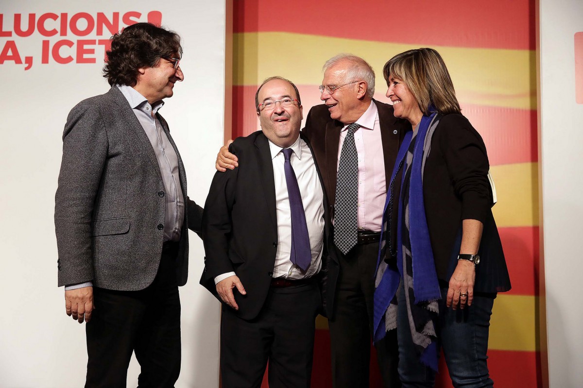 Miquel Iceta fent broma amb Josep Borrell