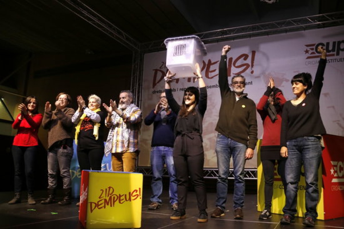 Acte de final de campanya de la CUP a Barcelona. 