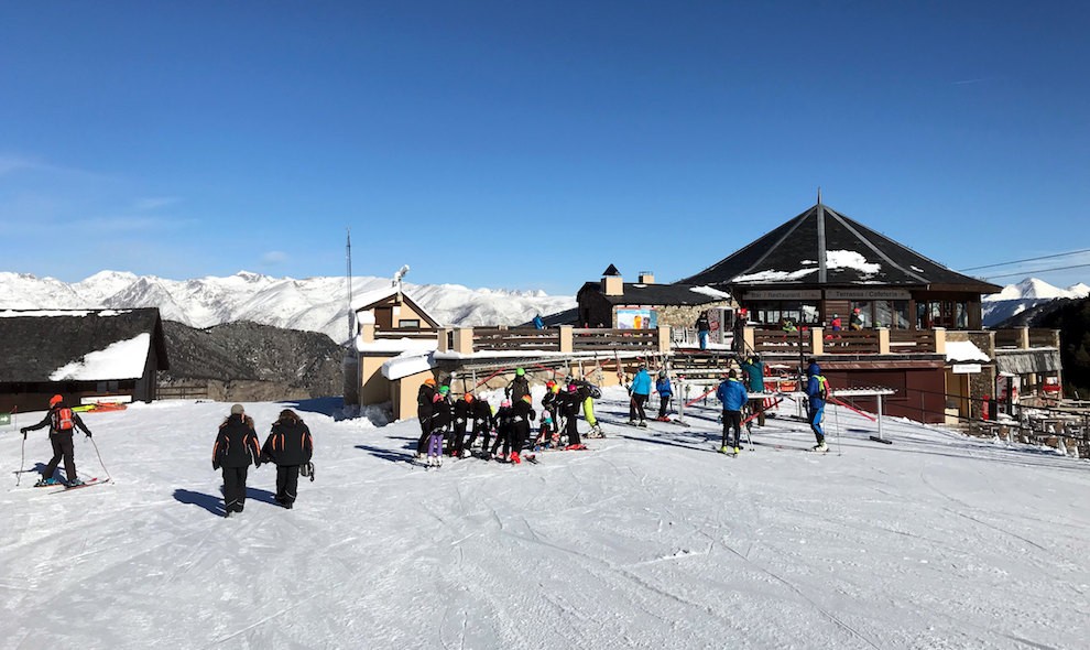 Els primers esquiadors a l’estació d’Espot, aquest cap de setmana