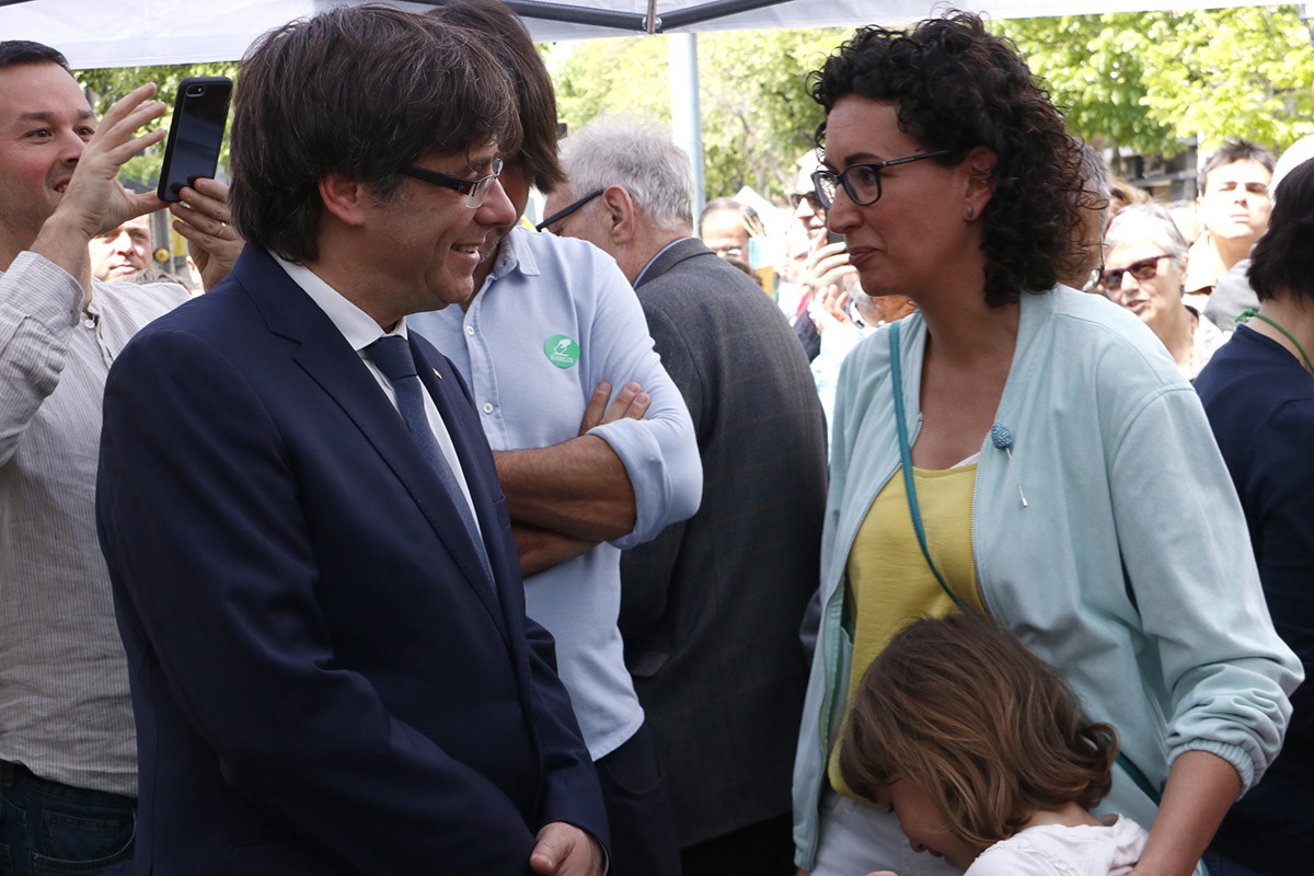 Carles Puigdemont i Marta Rovira, en una imatge d'arxiu.