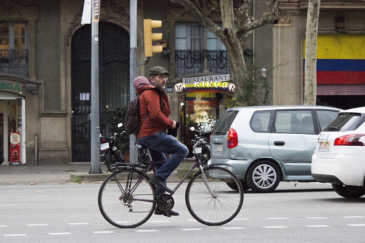 Una bicicleta circulant per Barcelona.
