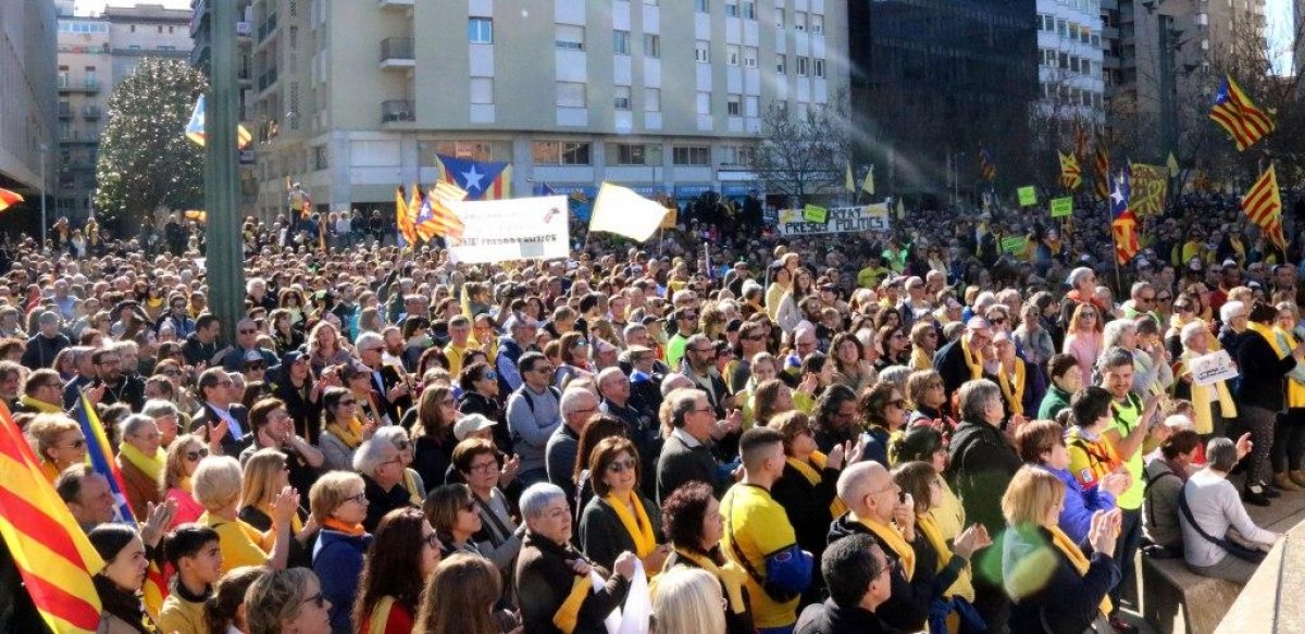 Imatge de la mobilització a Girona.