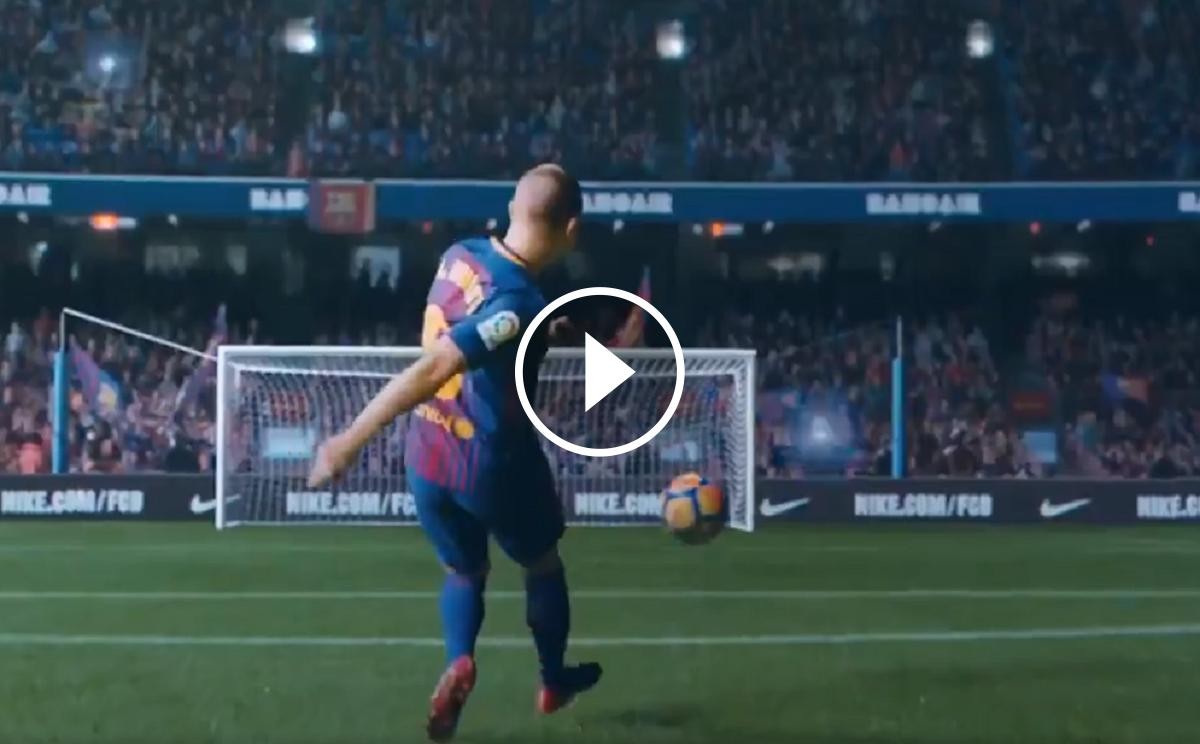 Andrés Iniesta en el nou anunci del Futbol Club Barcelona.
