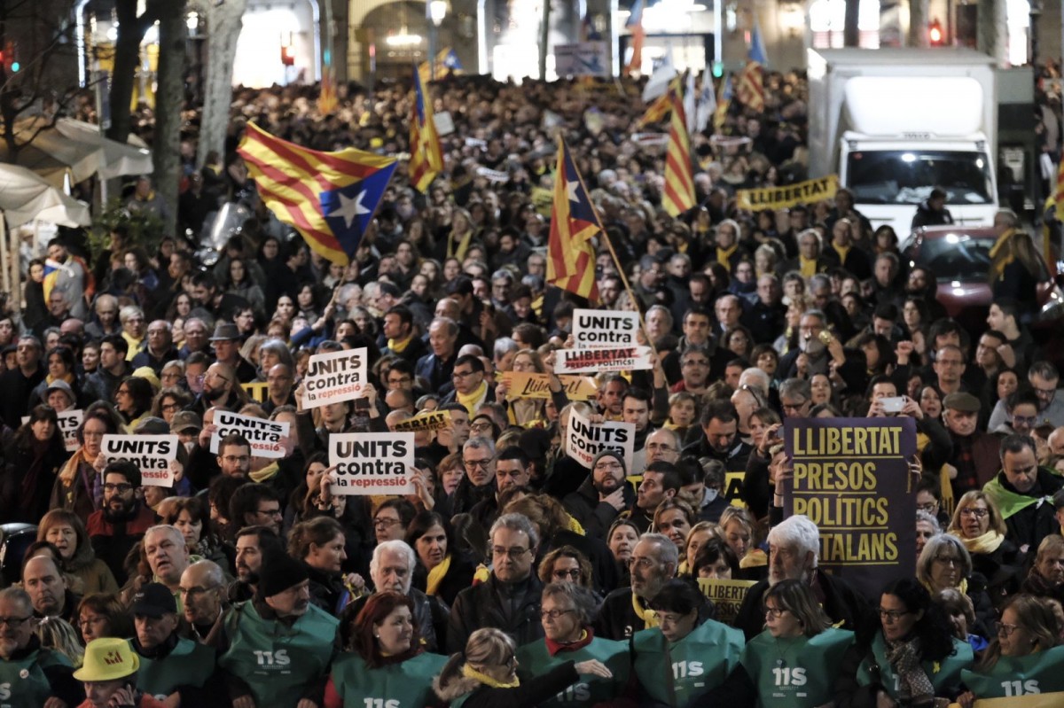 Manifestació de protesta pels presos polítics