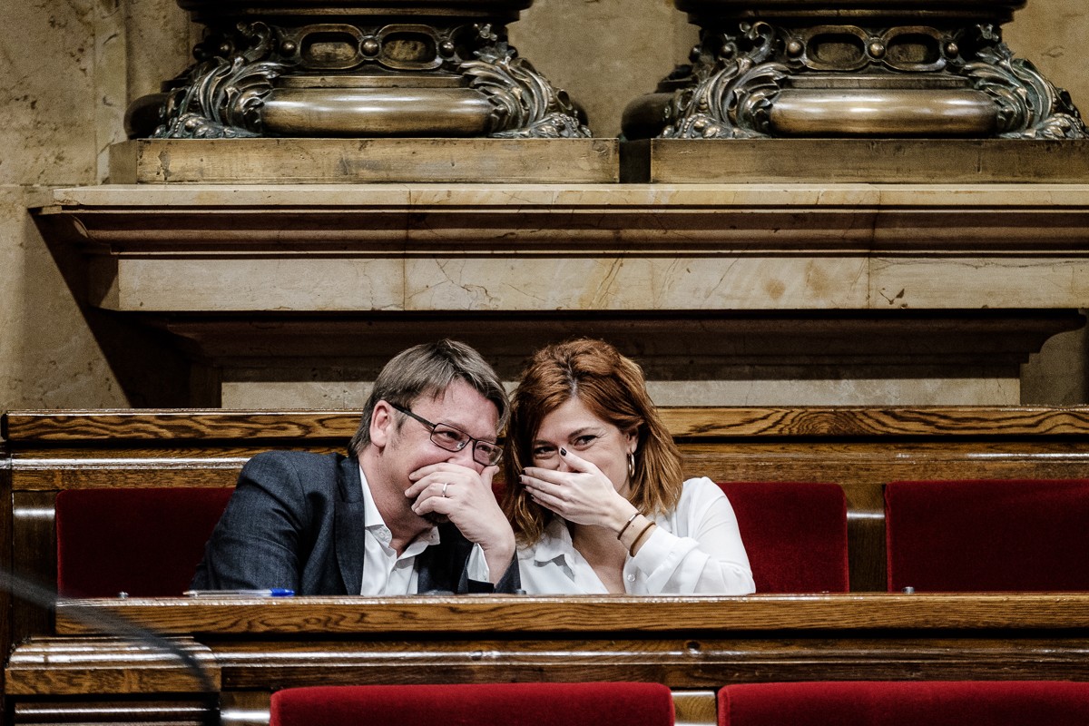 Xavier Domènech i Elisenda Alamany, al Parlament