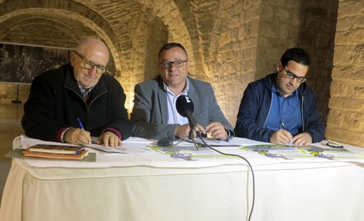 Roda de premsa de presentació del festival Splendor al Monestir de Sant Llorenç, l'any 2017.