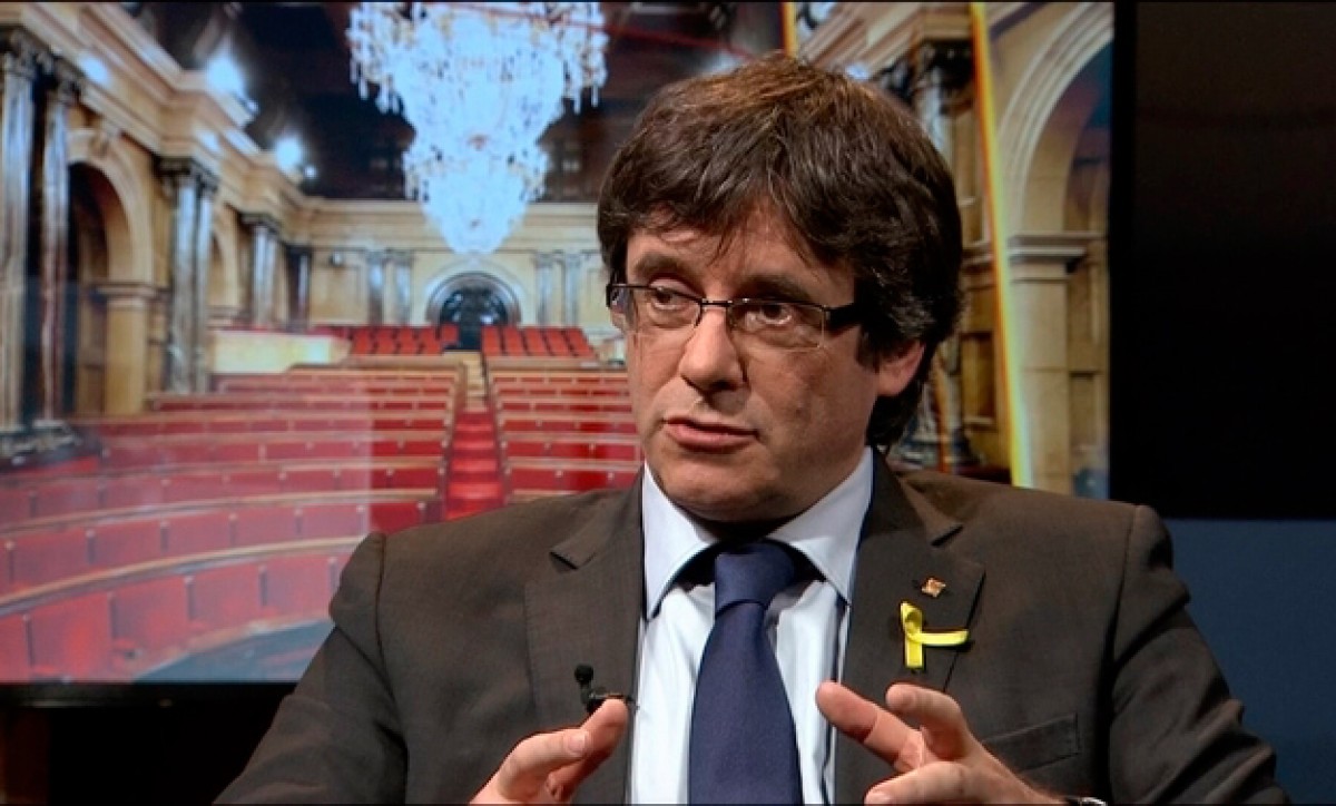 Carles Puigdemont, a l'entrevista de TV3