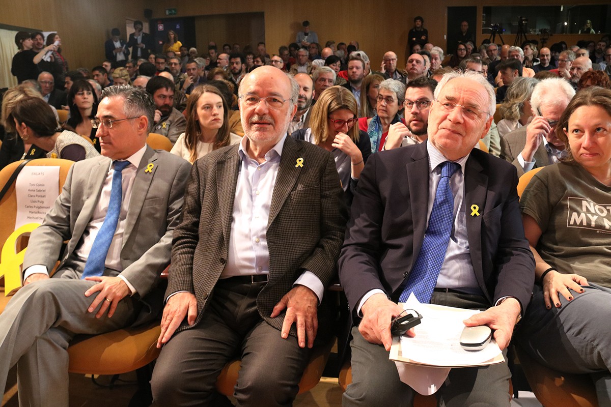 D'esquerra a dreta: els eurodiputats Ramon Tremosa, Josep Maria Terricabras i Ivo Vajgl 