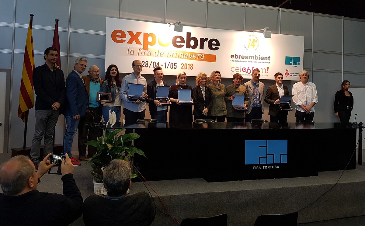 Lliurament de premis del 36è concurs de novetats on es reconeixen expositors de la fira Expoebre, a Tortosa