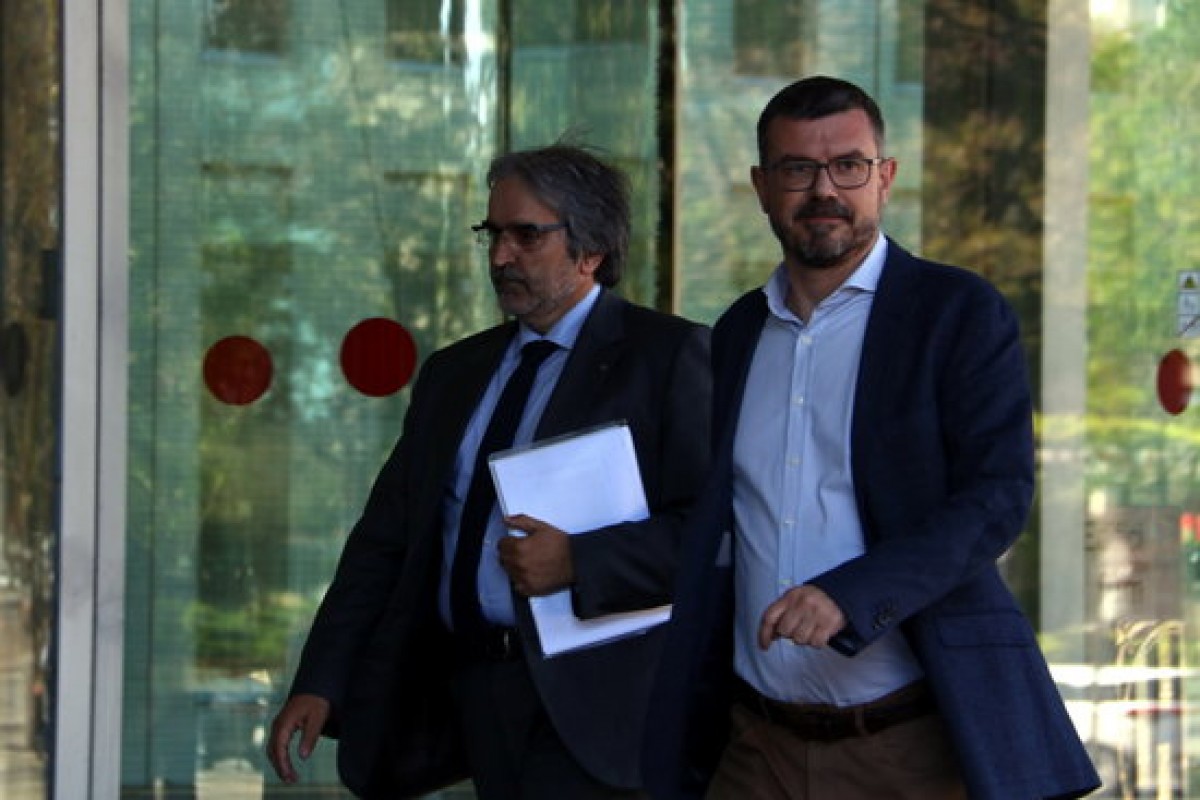 Jaume Clotet i Joaquim Nin arribant a la Ciutat de la Justícia, en una imatge d'arxiu.