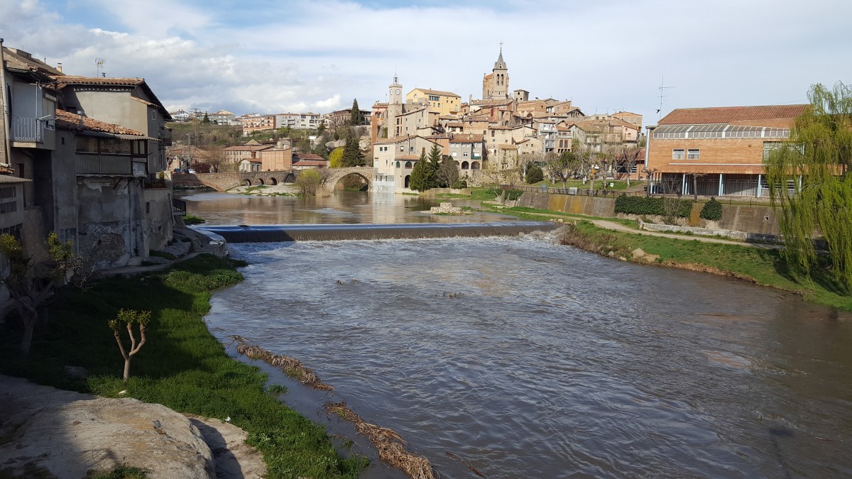El riu Llobregat al seu pas per Gironella. 