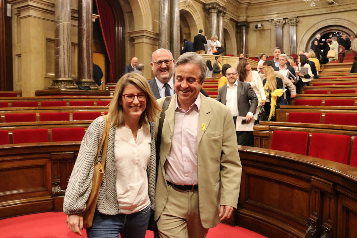 Elsa Artadi i Toni Morral, divendres al Parlament