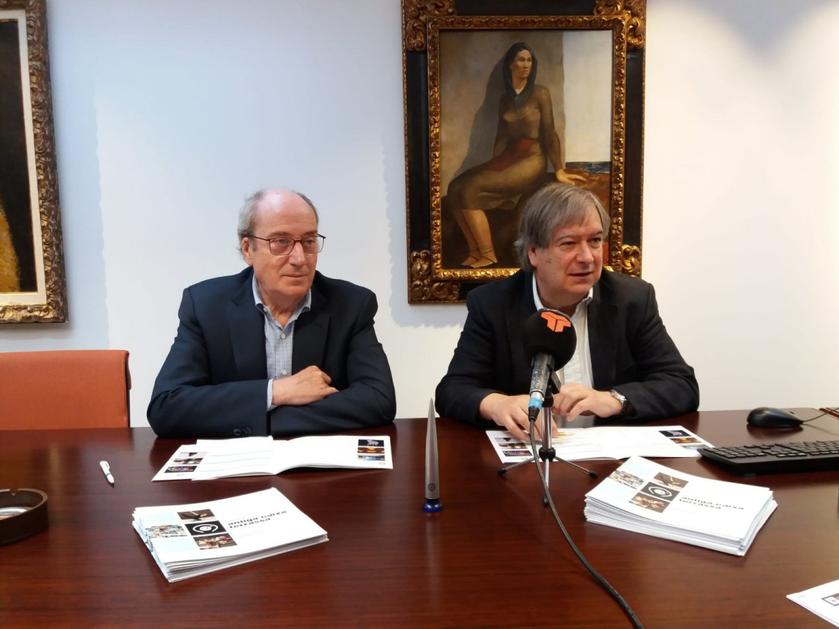 Ignasi Cusidó i Josep Ribera a la roda de premsa de presentació del balanç de la FACT 