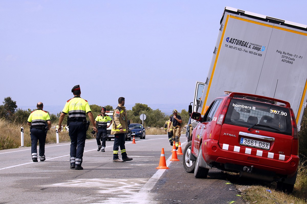 Un accident mortal a la N-240 a Vinaixa
