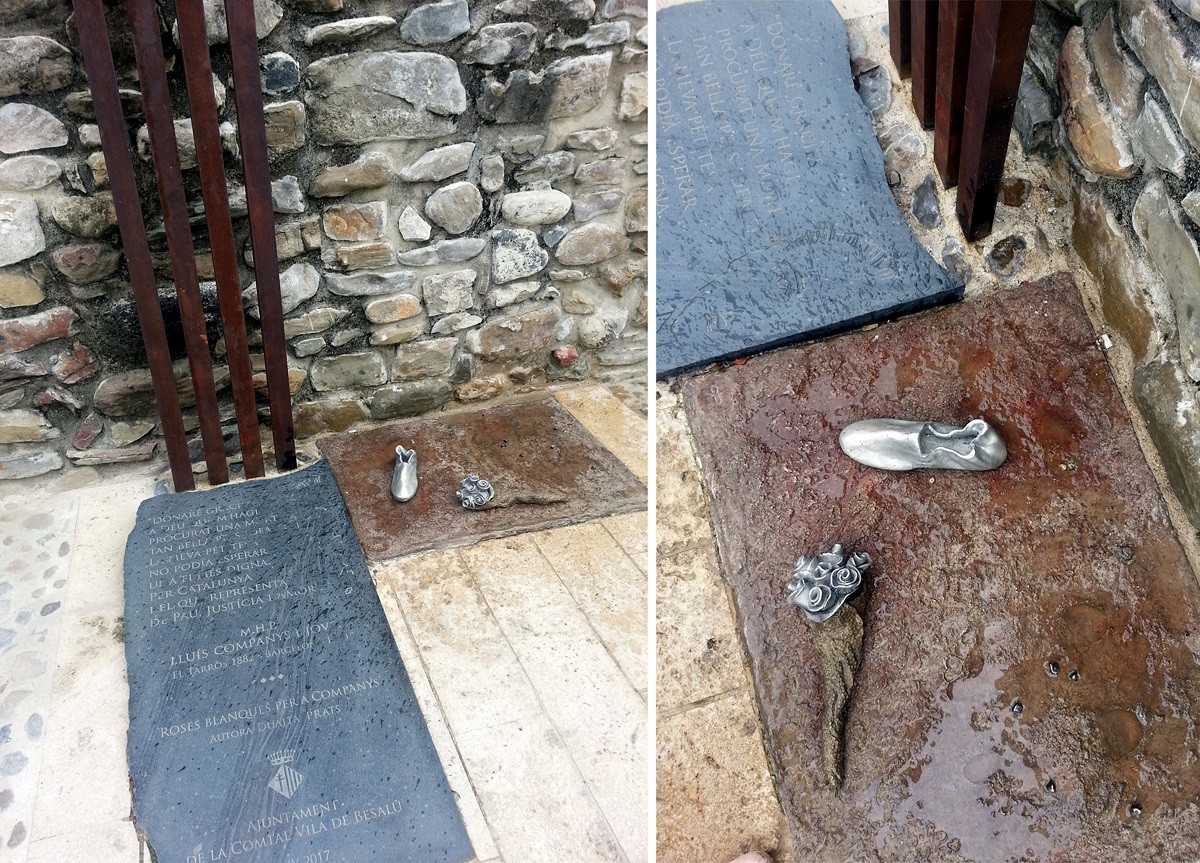 Atac al memorial de Lluís Companys a Besalú