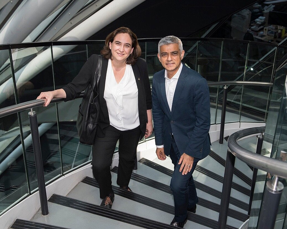 Ada Colau i l'alcalde de Londres, Sadiq Khan
